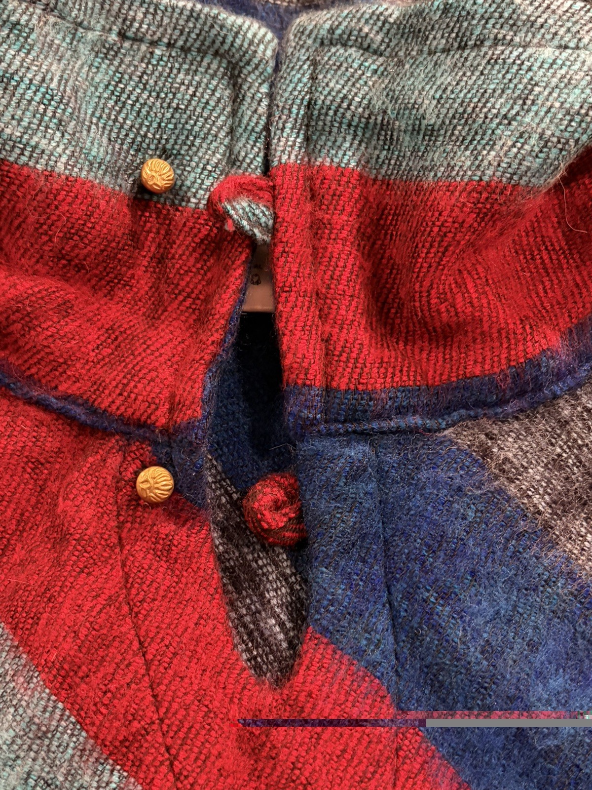 Handmade Nepal Poncho Cape Acrylic Wool Boho Festival One Size