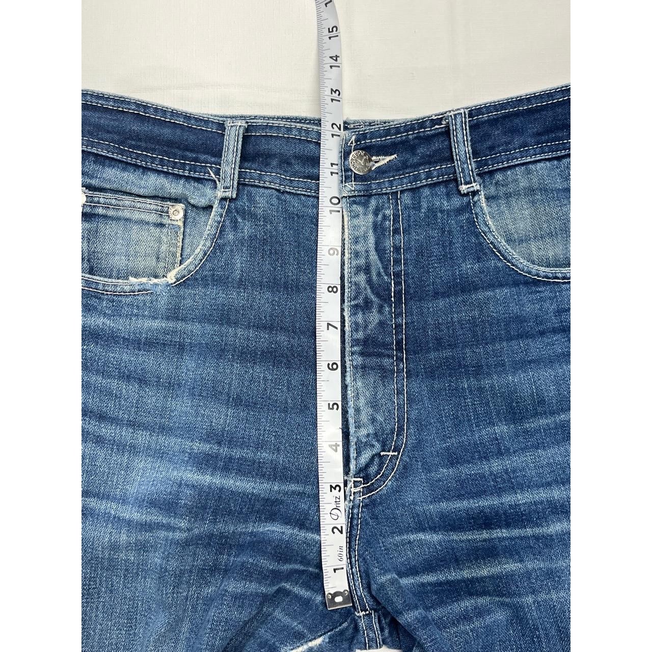 Vintage Jordache Women&rsquo;s Blue Denim Straight Bootcut Frayed Hem Jeans 32 L