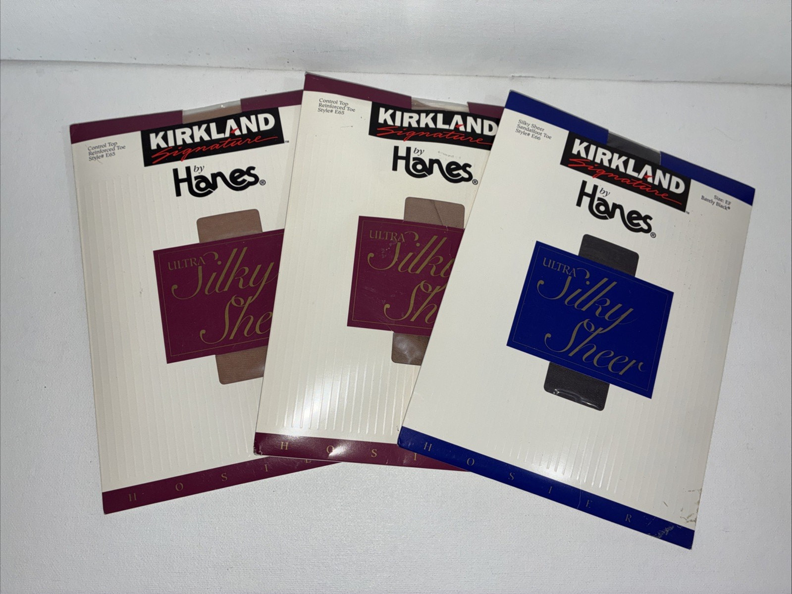 Lot 2 Kirkland Signature by Hanes Silky Sheer EF Little Color & 1 Barely Black