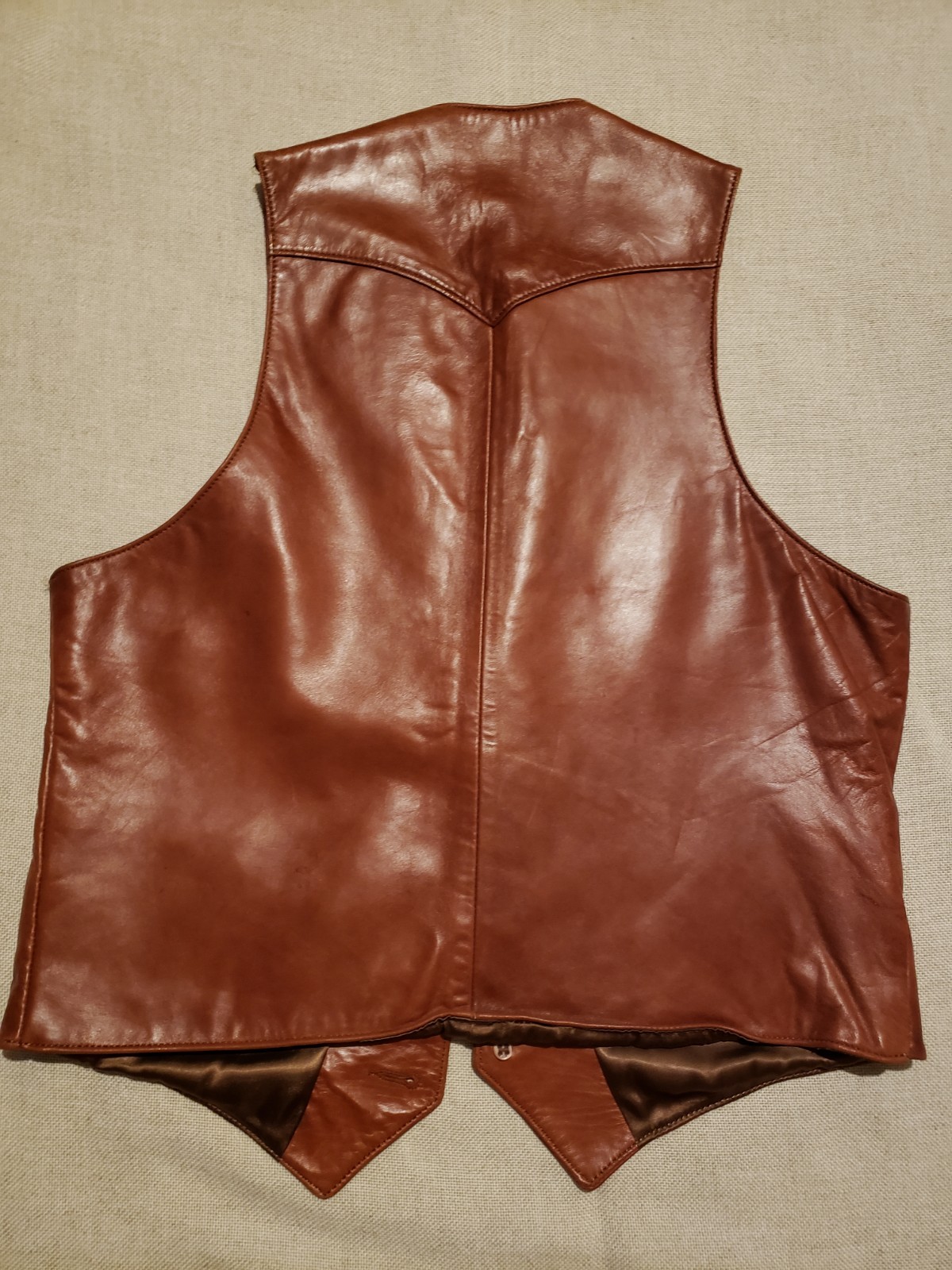 Vintage Lamb Skin Western Vest. SZ 38 Kenny Roger&rsquo;s. Front Pockets. Butter Soft.