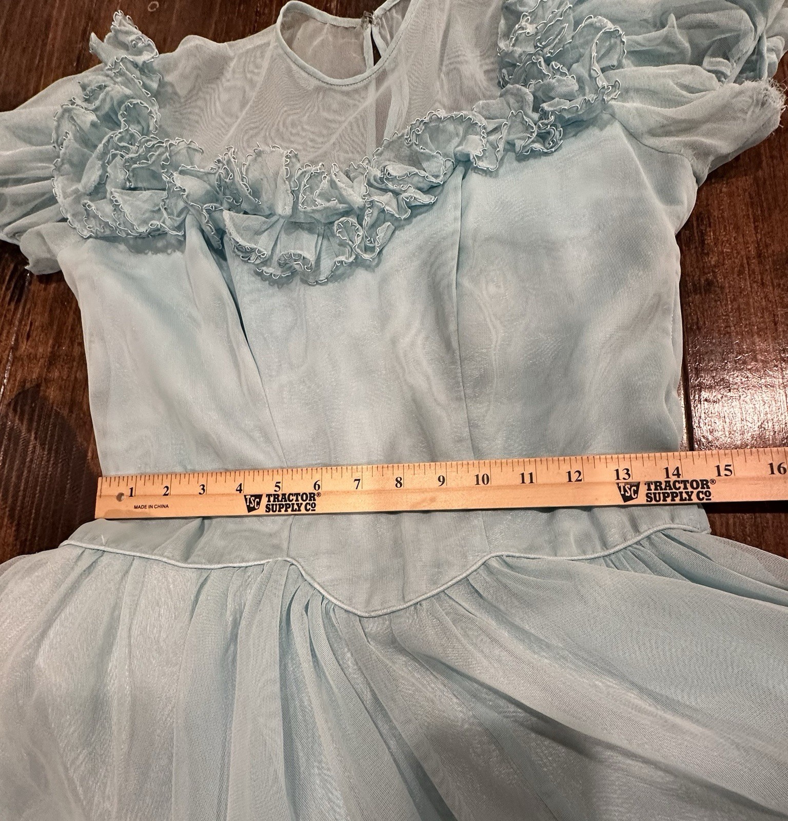 Rare 1940s Fred Perlberg Pale Blue Party Dance Gown XS/S – COSTUME OR REPAIR