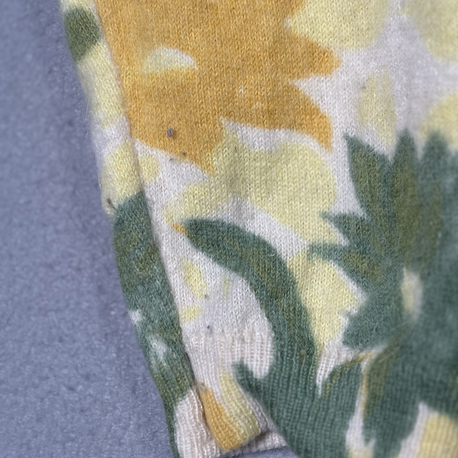VTG 60&rsquo;s Gordonshire Cardigan Sweater Womens 40 (XS/S) Floral Angora Rabbit Hair