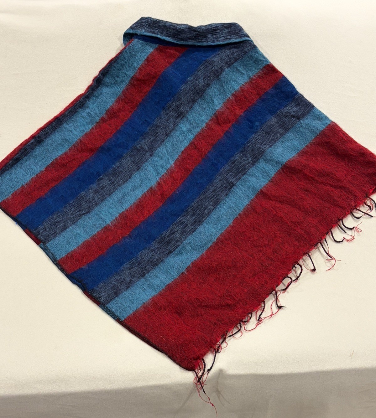 Handmade Nepal Poncho Cape Acrylic Wool Boho Festival One Size