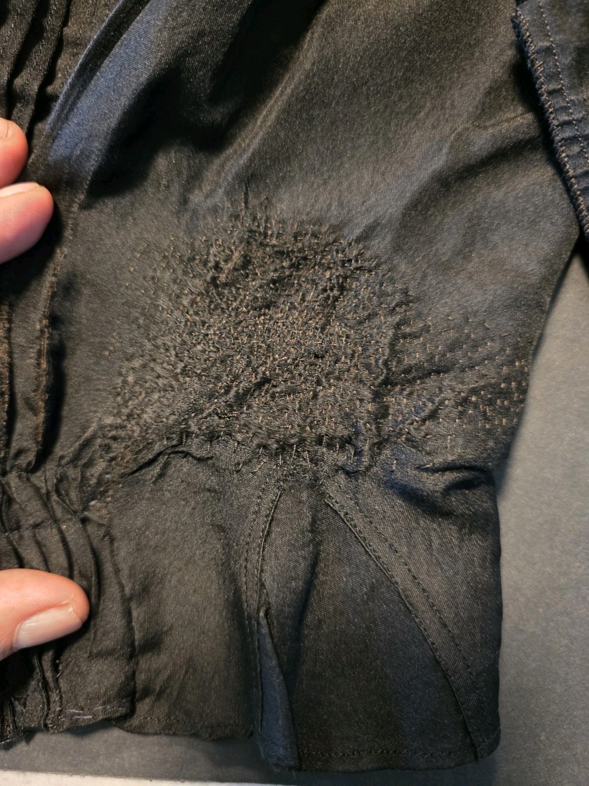 Antique 1890s Victorian Black Silk Mourning Bodice Blouse High Neck Pleated Lace