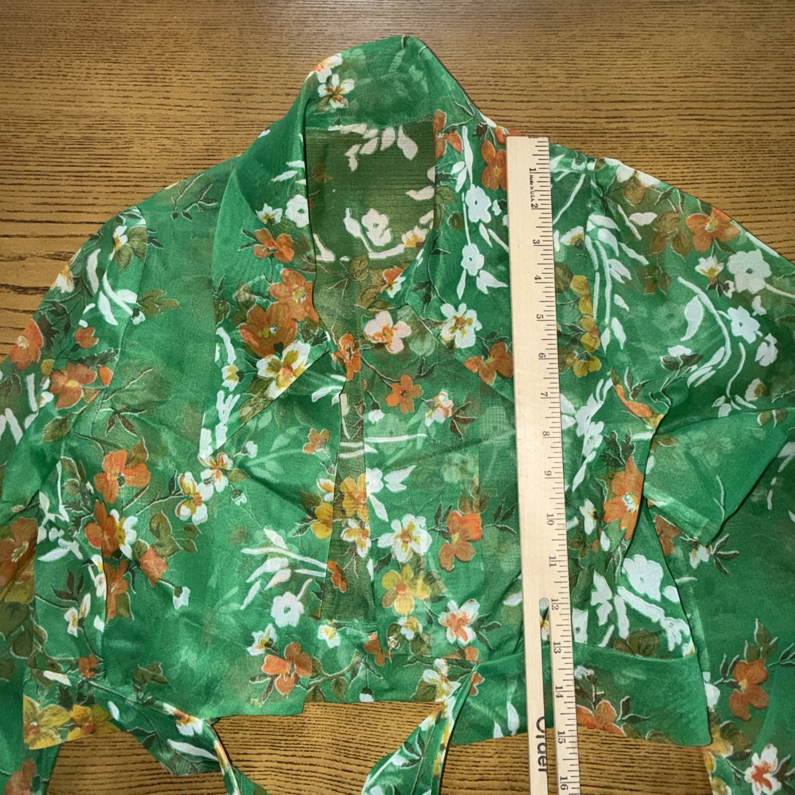 Vintage 1970s Emerald Green Hostess Maxi Gown Floral Sheer Bolero Jacket EUC