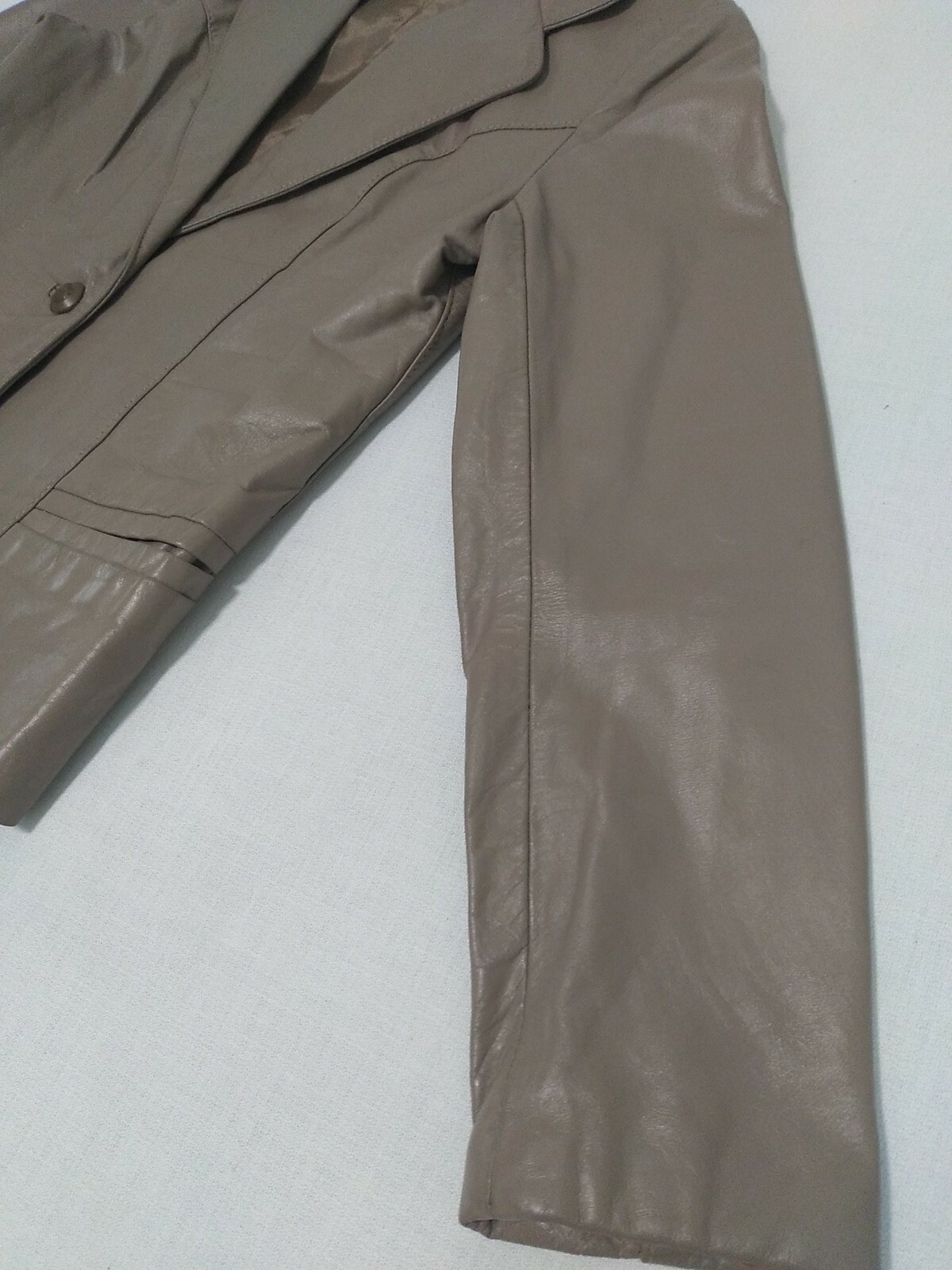 Vintage 1970&rsquo;s General Leather-NY Women&rsquo;s Beige Leather Size Small Jacket