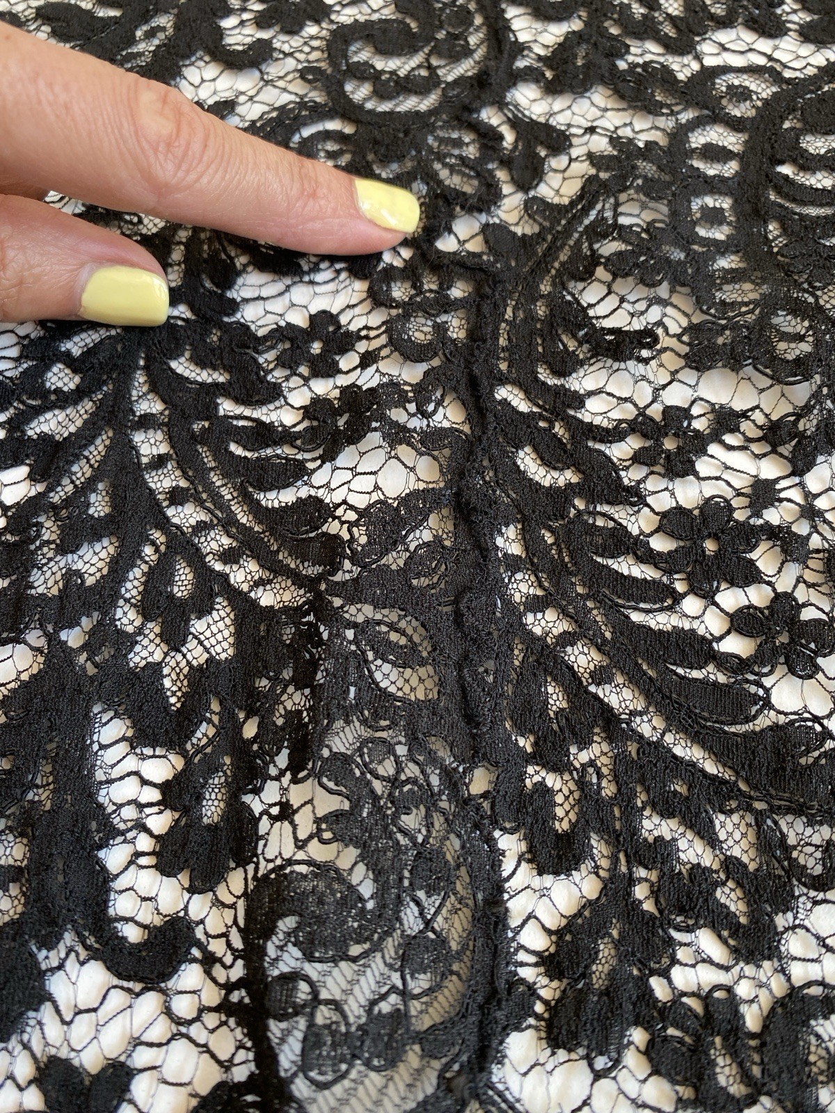 Exquisite Vintage Hand sewn Chantilly Lace Coat Duster Black