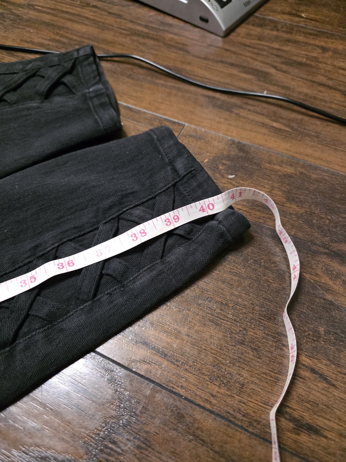 Vintage Denim Republic Black Denim Jeans Women&rsquo;s Size 13/14, Flat Lay 14 inches