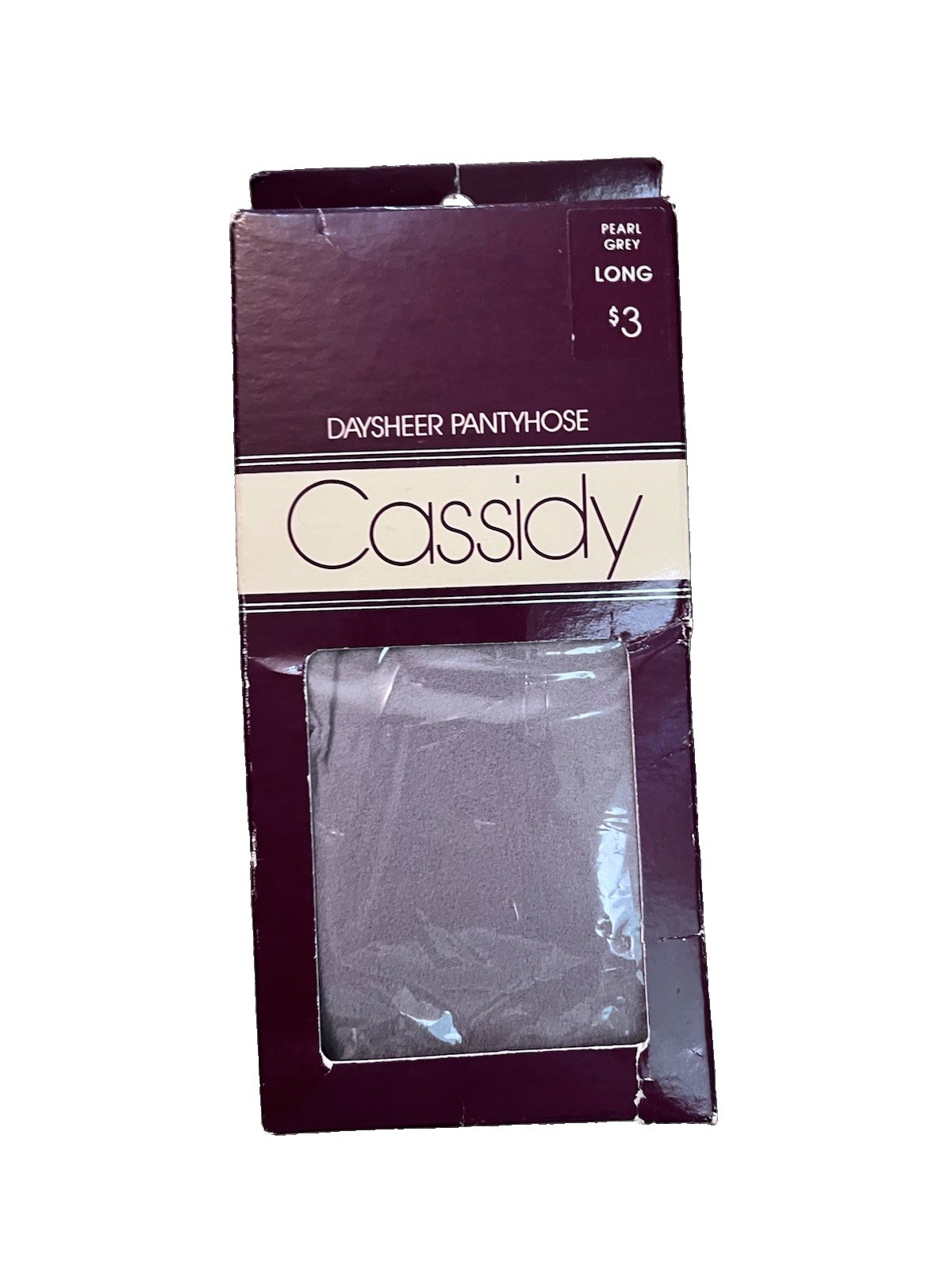 Cassidy Daysheer Pantyhose New Pearl Grey Long Vintage Sheer to Waist