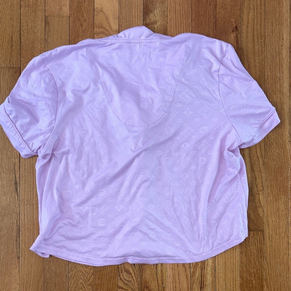 Juicy Couture Light Purple Button Down Sleepwear Shirt Size XL Vintage Velour