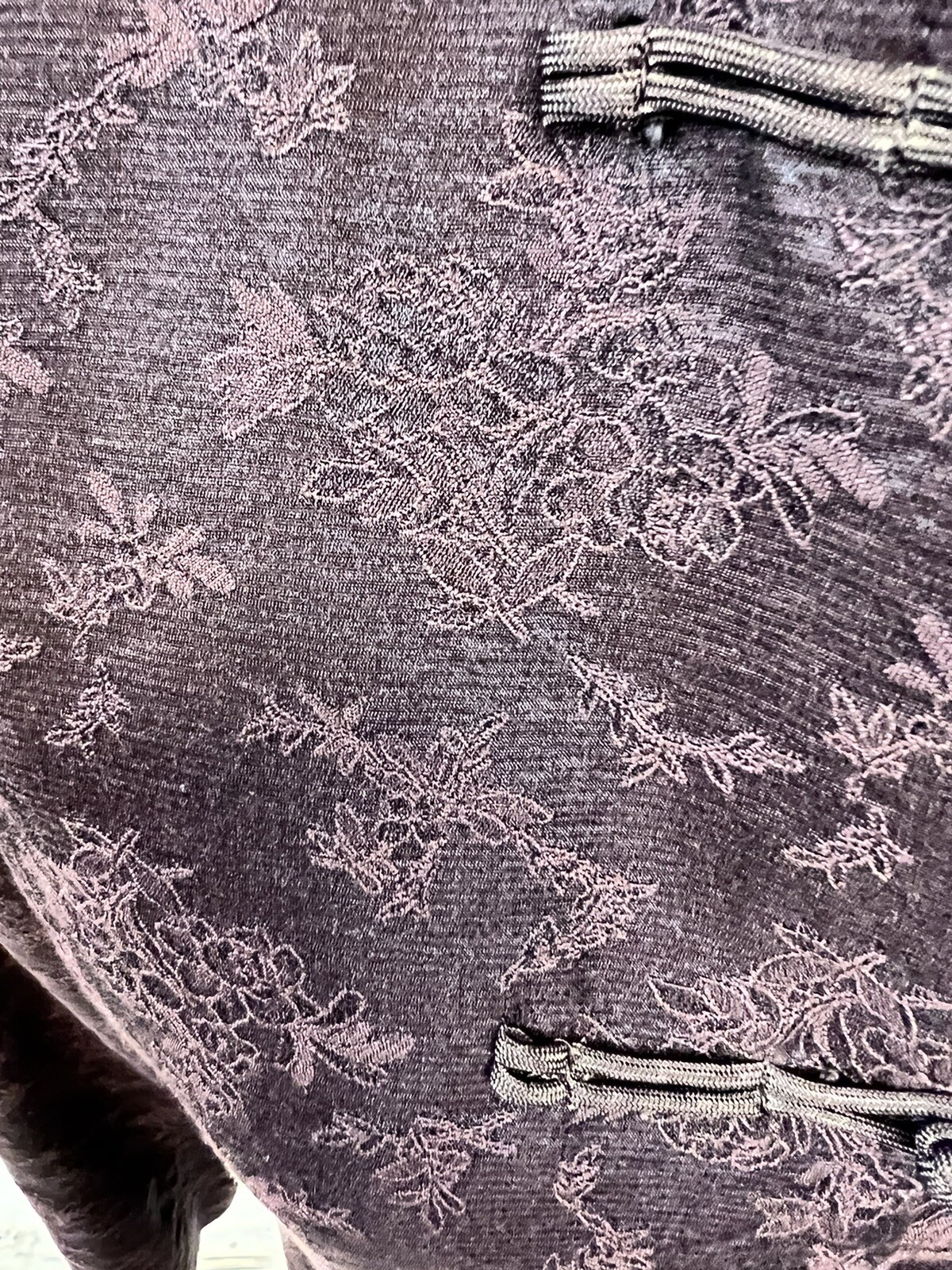 Brocade Jacquad Floral Print Embroidered Blazer Vintage IKCB Tang Jacket
