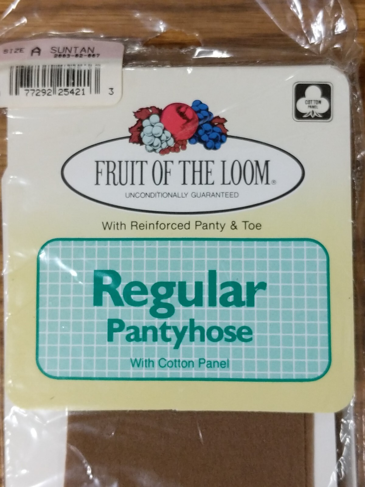 Fruit of the Loom Sun Tan Vintage Regular Pantyhose Size A New in Package