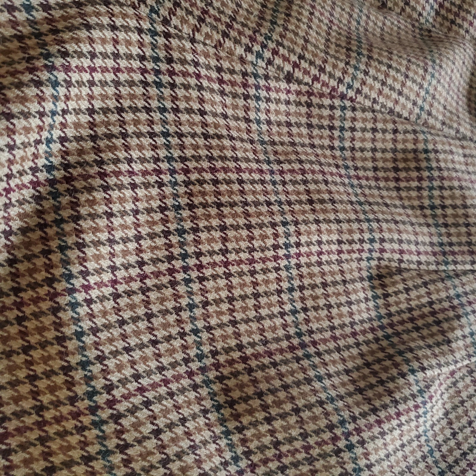 VINTAGE Breeches Brown Houndstooth Equestrian Alpaca Wool Pants Made In USA Size