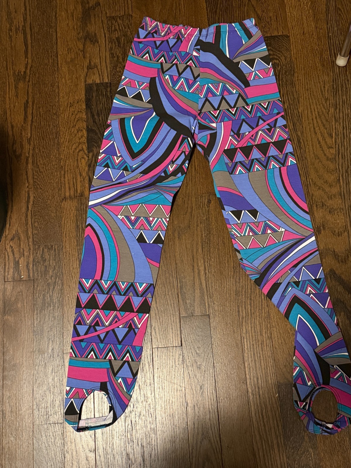 Vintage 80s The Limited Stirrup Pants mod bright rayon blend stretch 21&Prime; waist