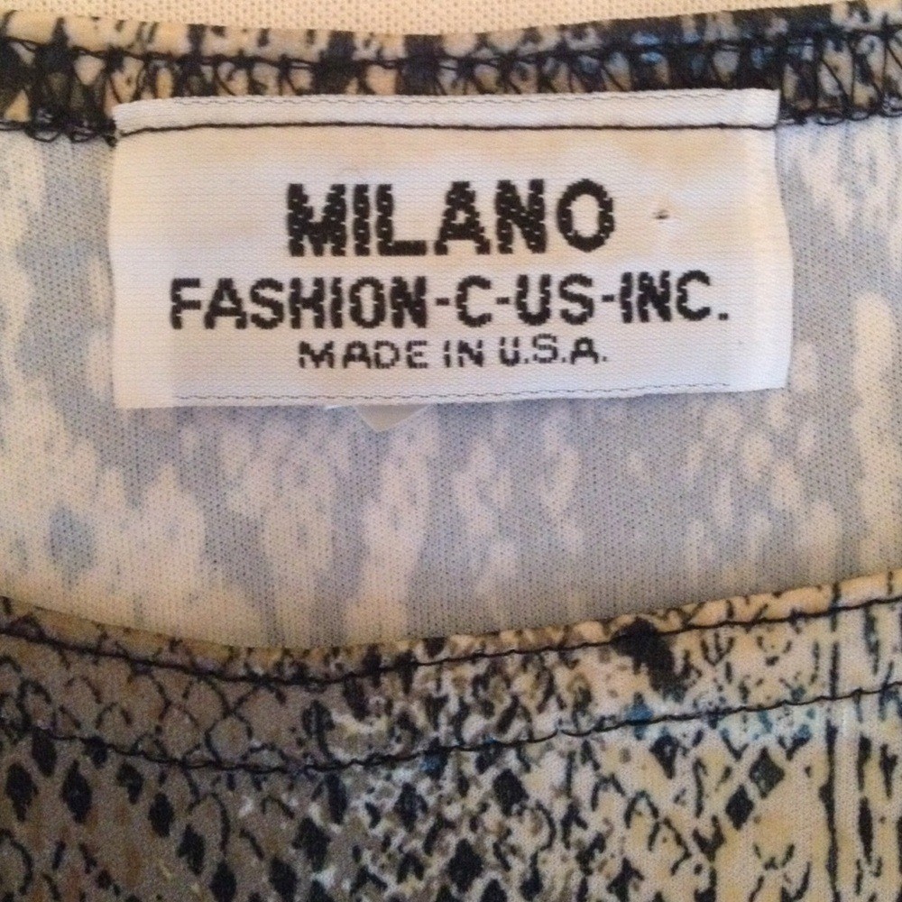 Vintage Milano Python Long Sleeve Shift Dress