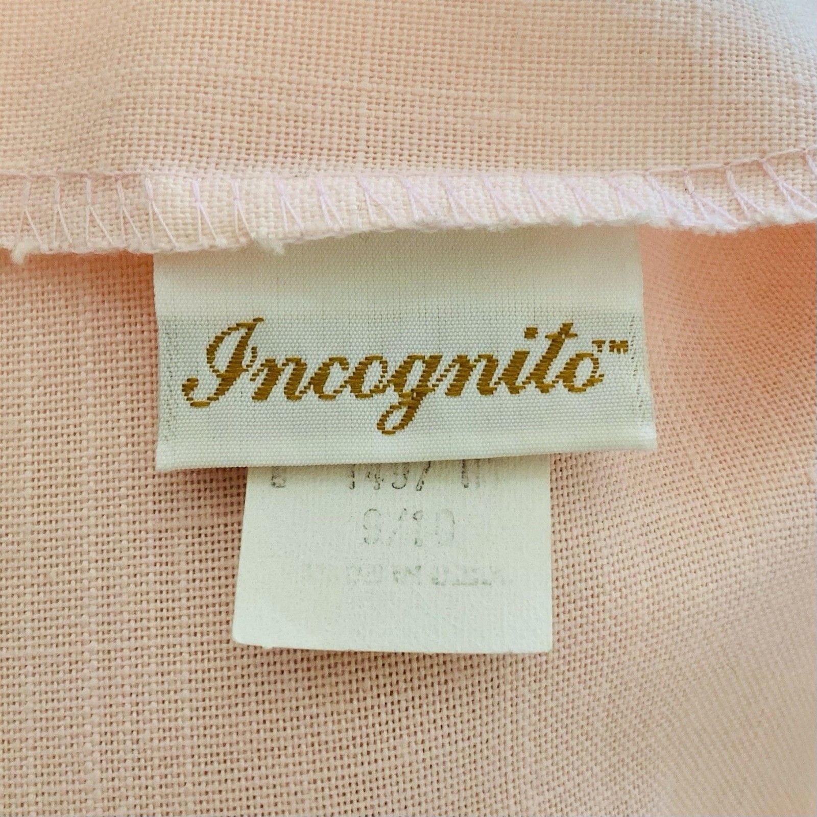 1980s Linen-look Petal Pink Lace-trimmed Pantsuit For Work Church Or Tea Parties