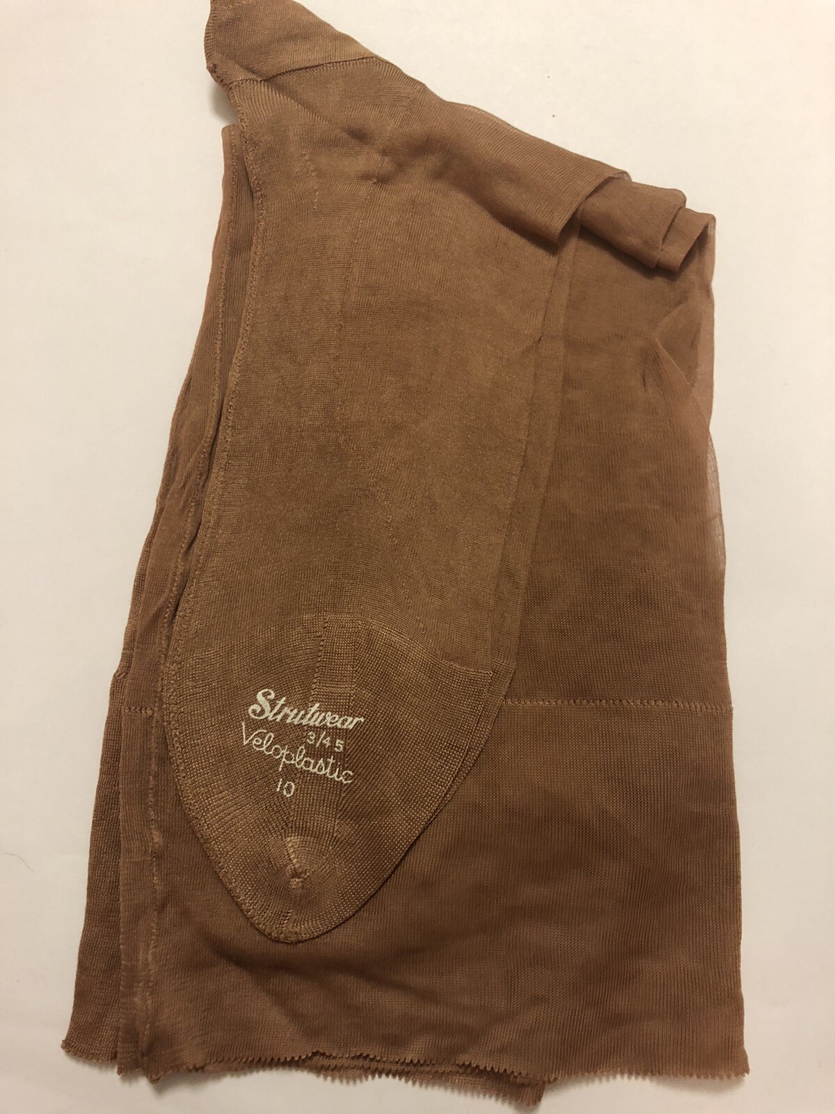 Vintage Stocking Garter Seam Hosiery Strutwear 3/45 Veroplastic Sheer RHT Size10