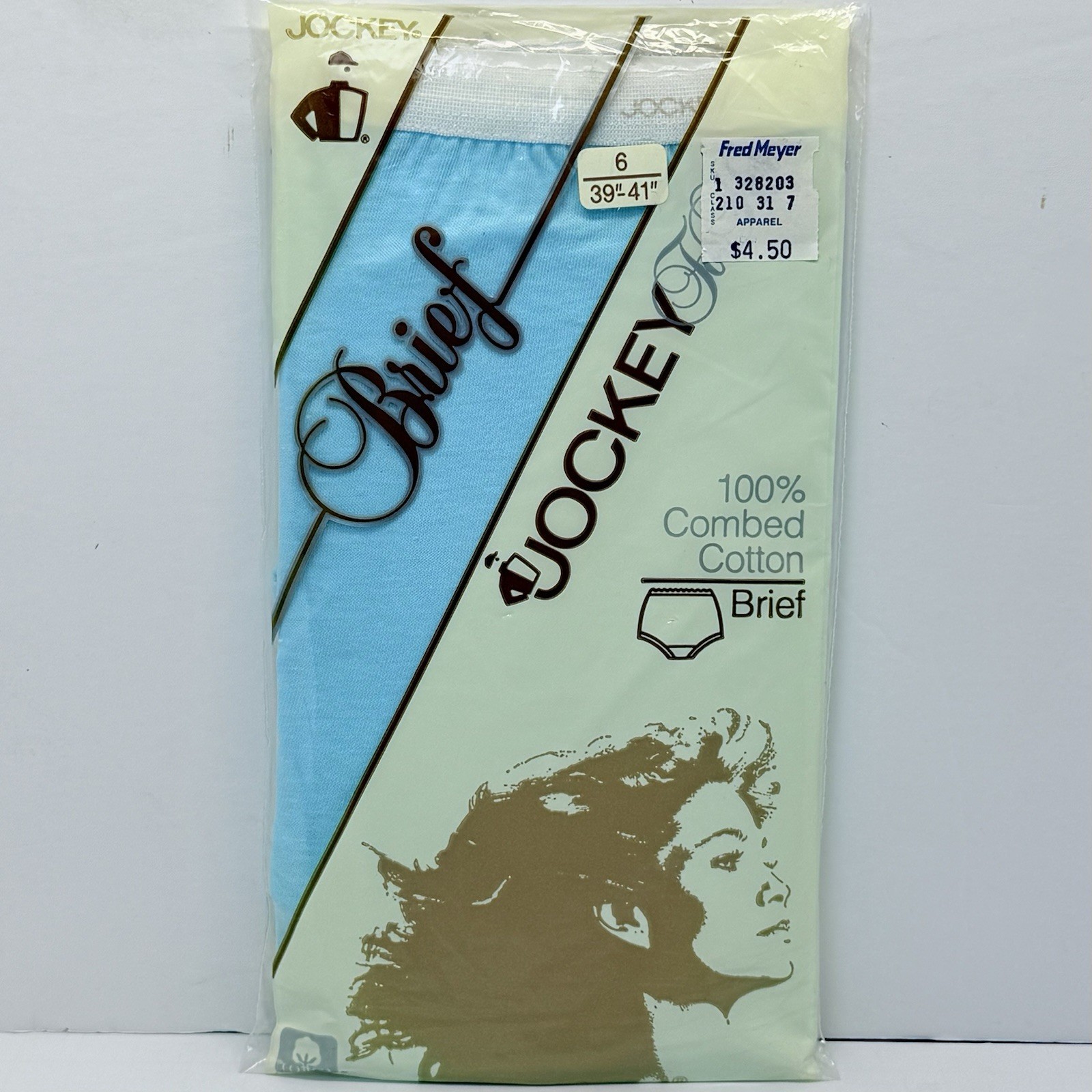 Vintage 1984 Jockey For Her Brief Panties Blue Size 6 NOS Sealed Cotton USA