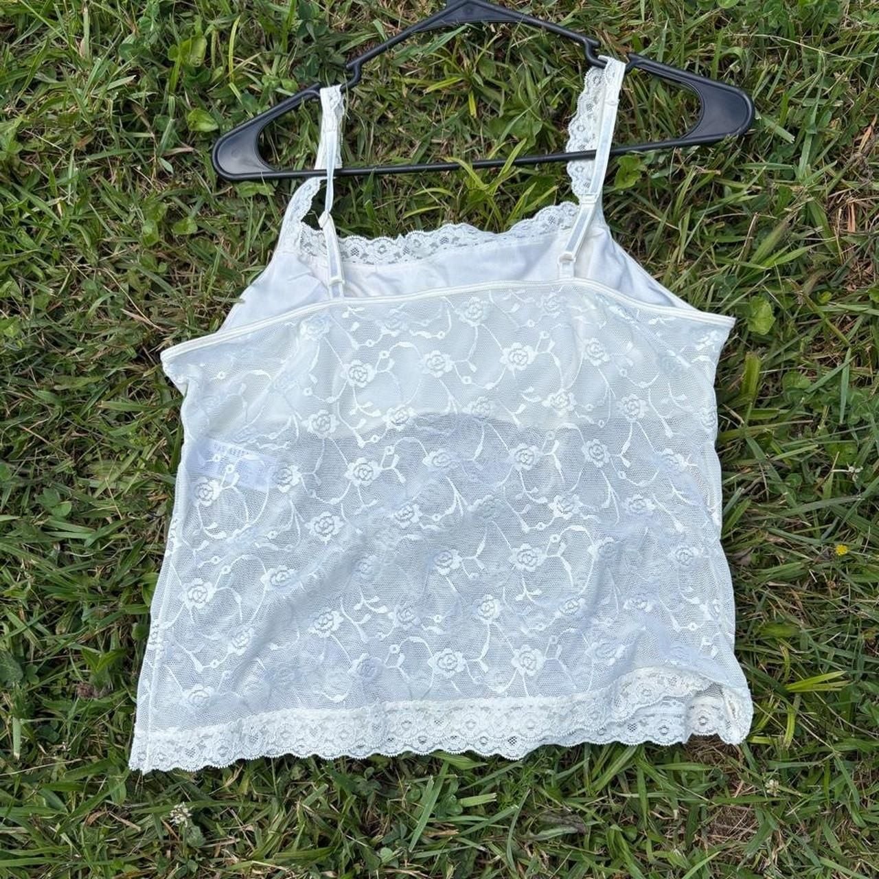Vassarette Vintage White Lace Cami Style 17-053