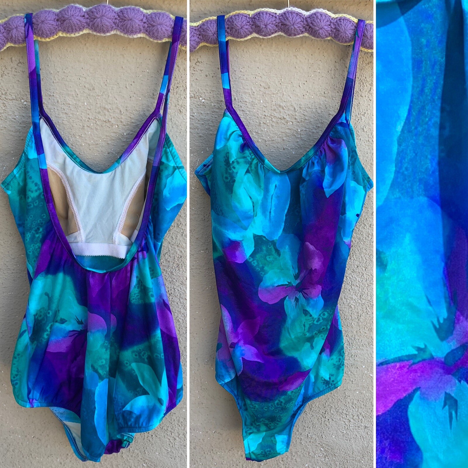 Vintage Jantzen Swimsuit One Piece Made In USA 18 Original Department Store Tag