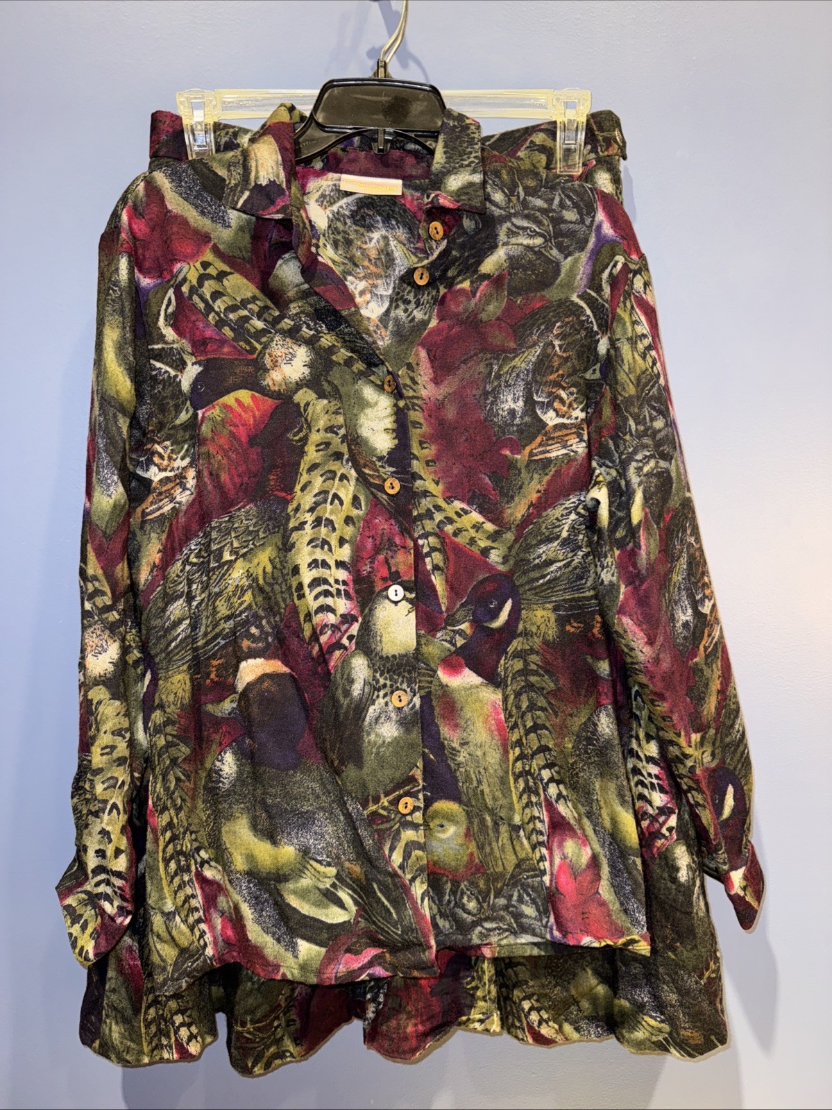 Womens Vintage Wool Skirt Outfit, Mallard Duck Print, GEIGER, Austria, HTF Sets