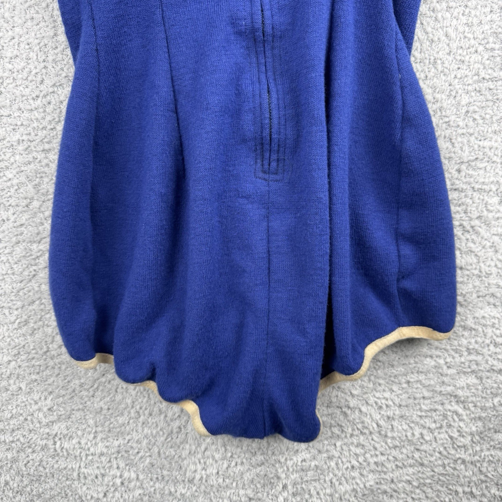 Vintage 50s Rose Marie Reid California One Piece Swimsuit Bodysuit Blue White