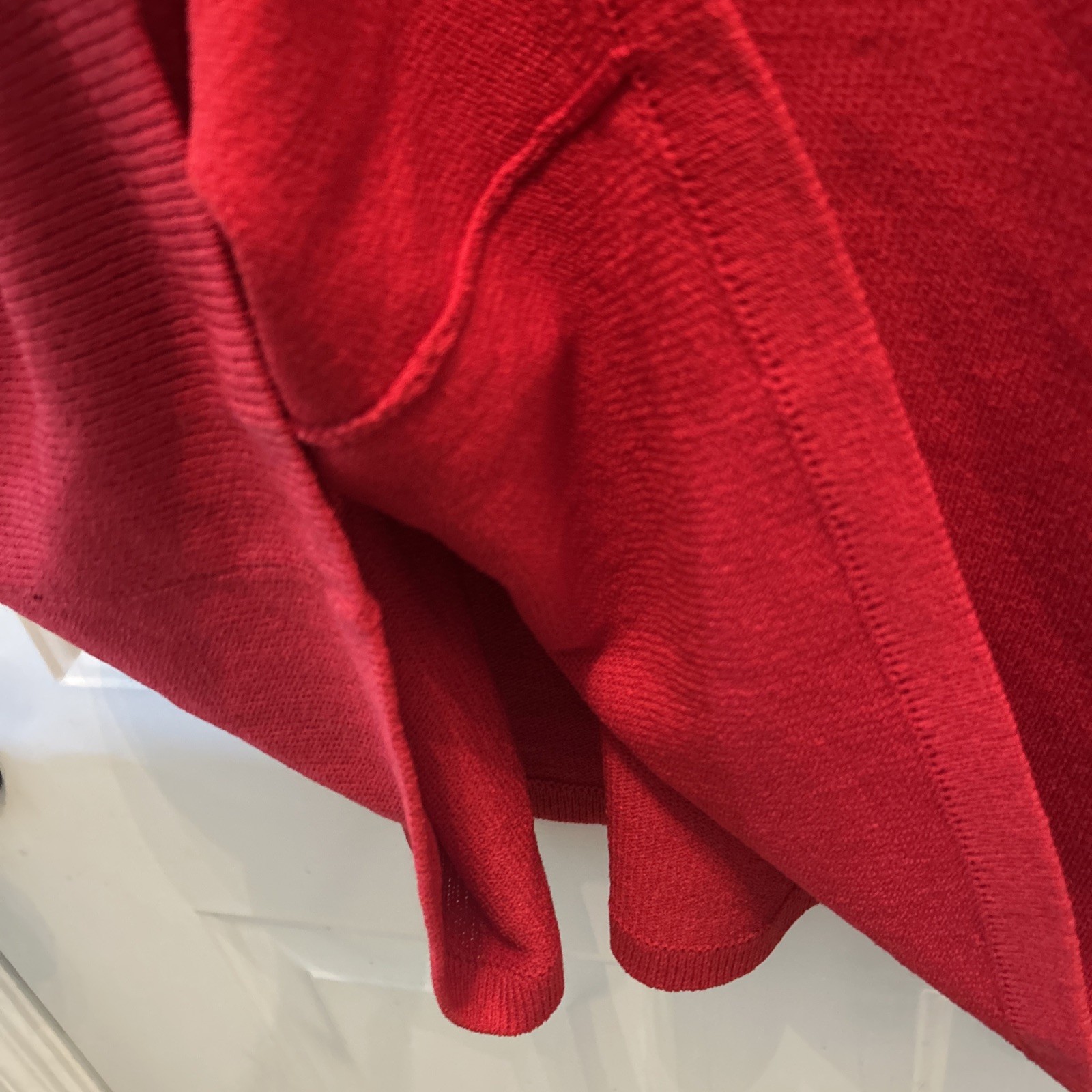 Vintage The Michael Collection Red White Knit Dress XL