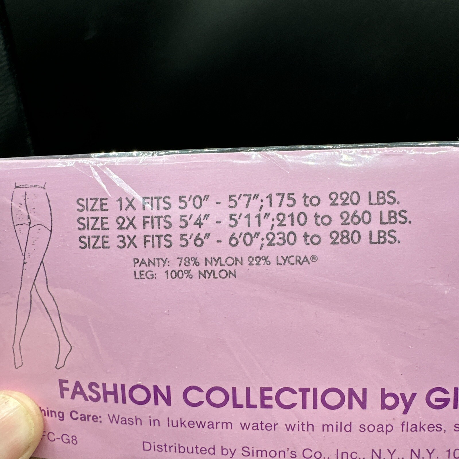 Vintage Givenchy Select Imperfects Fashion Collection Queen Size 9X Pantyhose