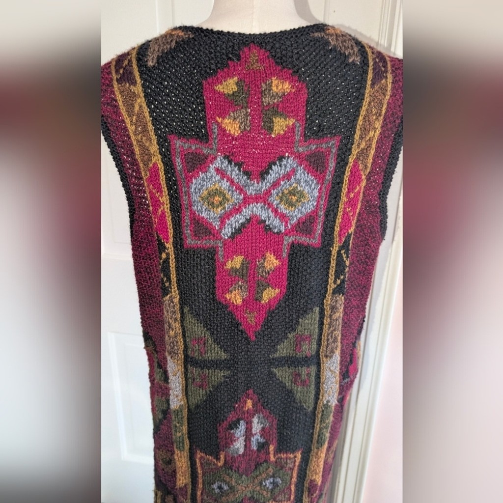Peruvian Connection Wool Knit with Red and Gray