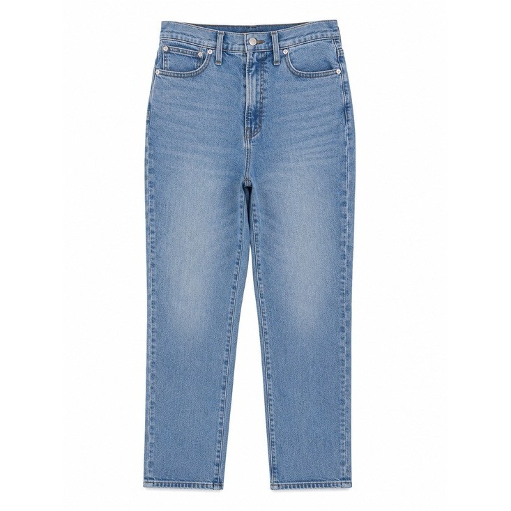 Madewell The Perfect Vintage Straight Crop Jeans Size 27 High Rise Light Wash