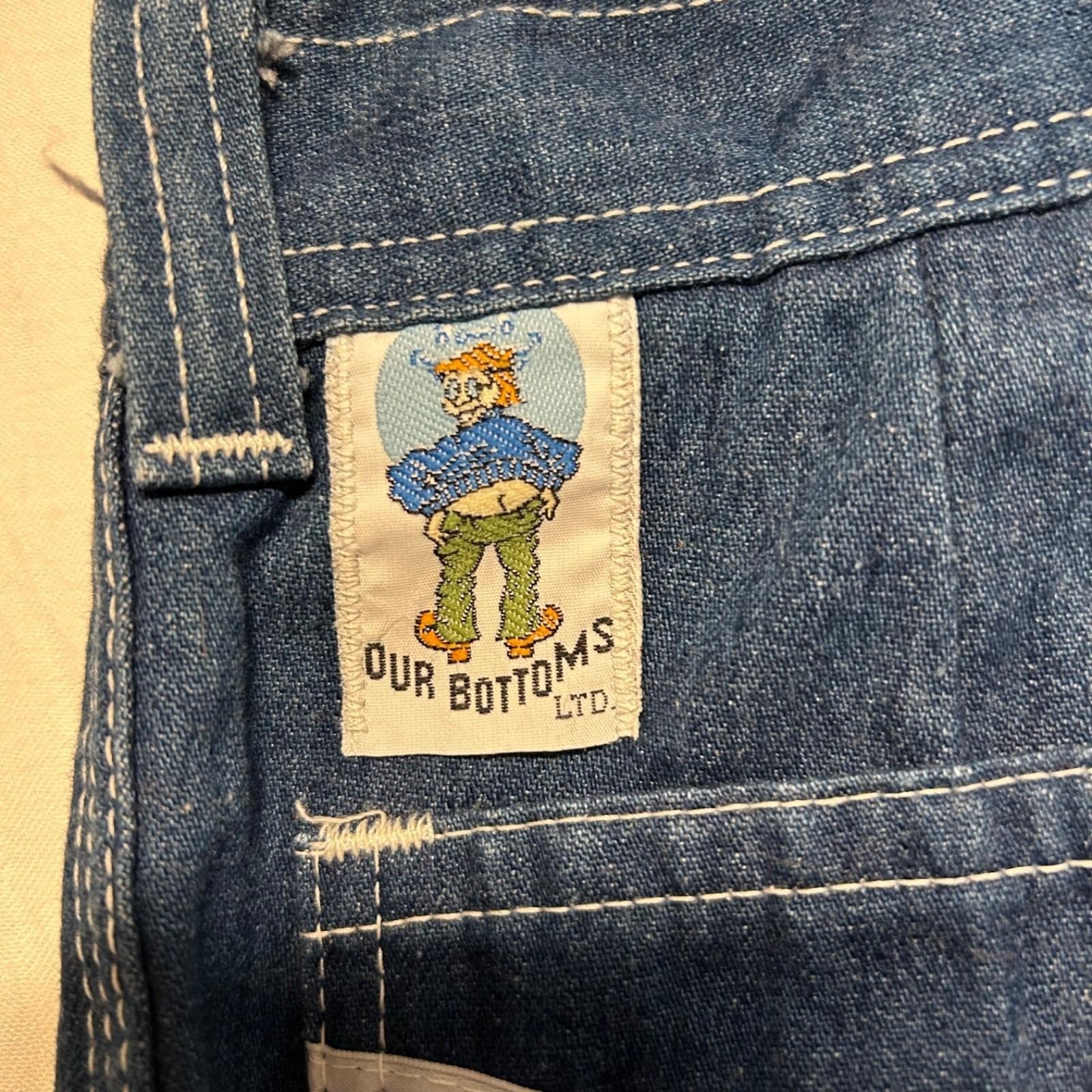 Our Bottoms ltd. vintage 1970&rsquo;s high rise denim jeans ribbon pocket detail 26 in
