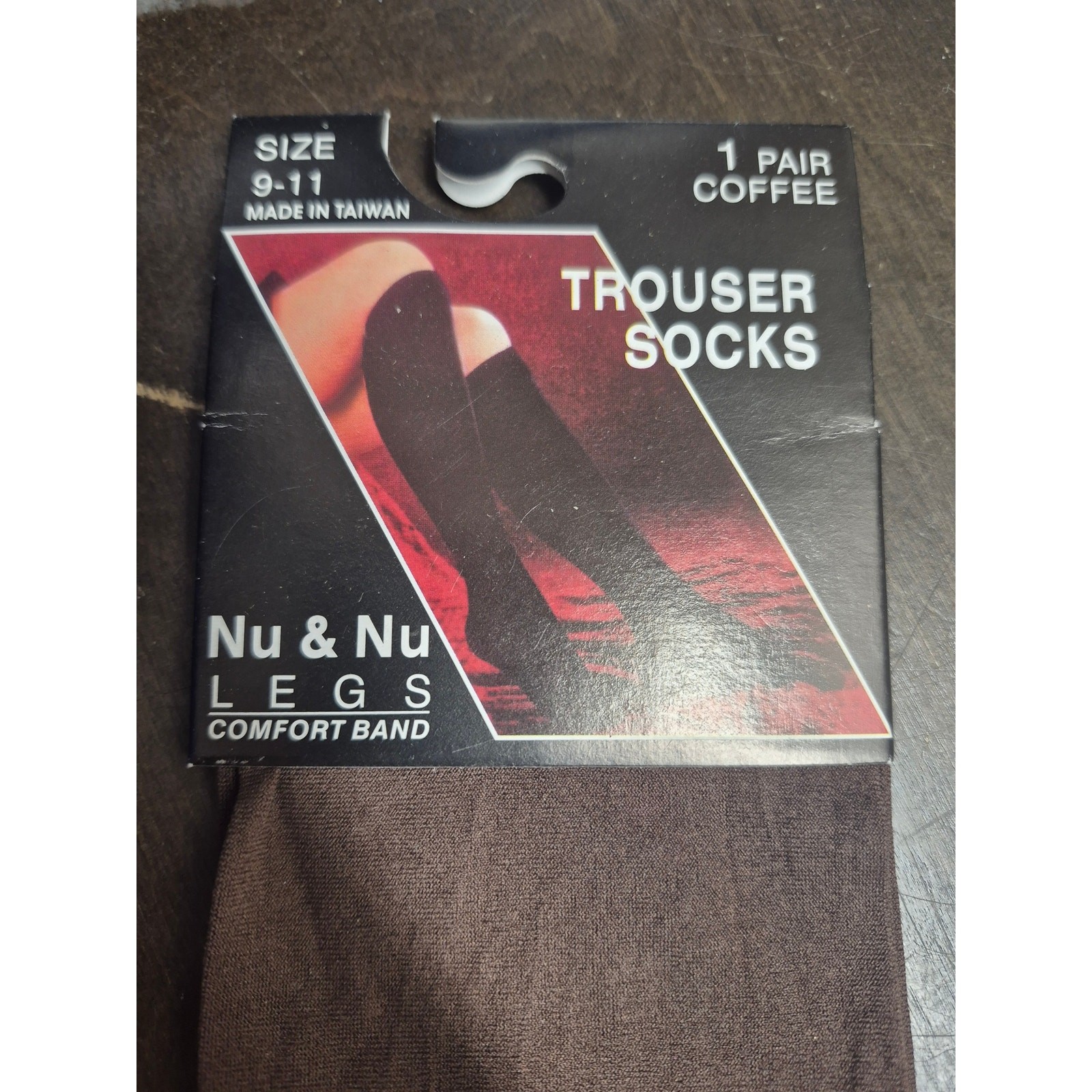 Nu & Nu Coffee Size 9-11 Trouser Socks Knee High Stockings Spandex 8283