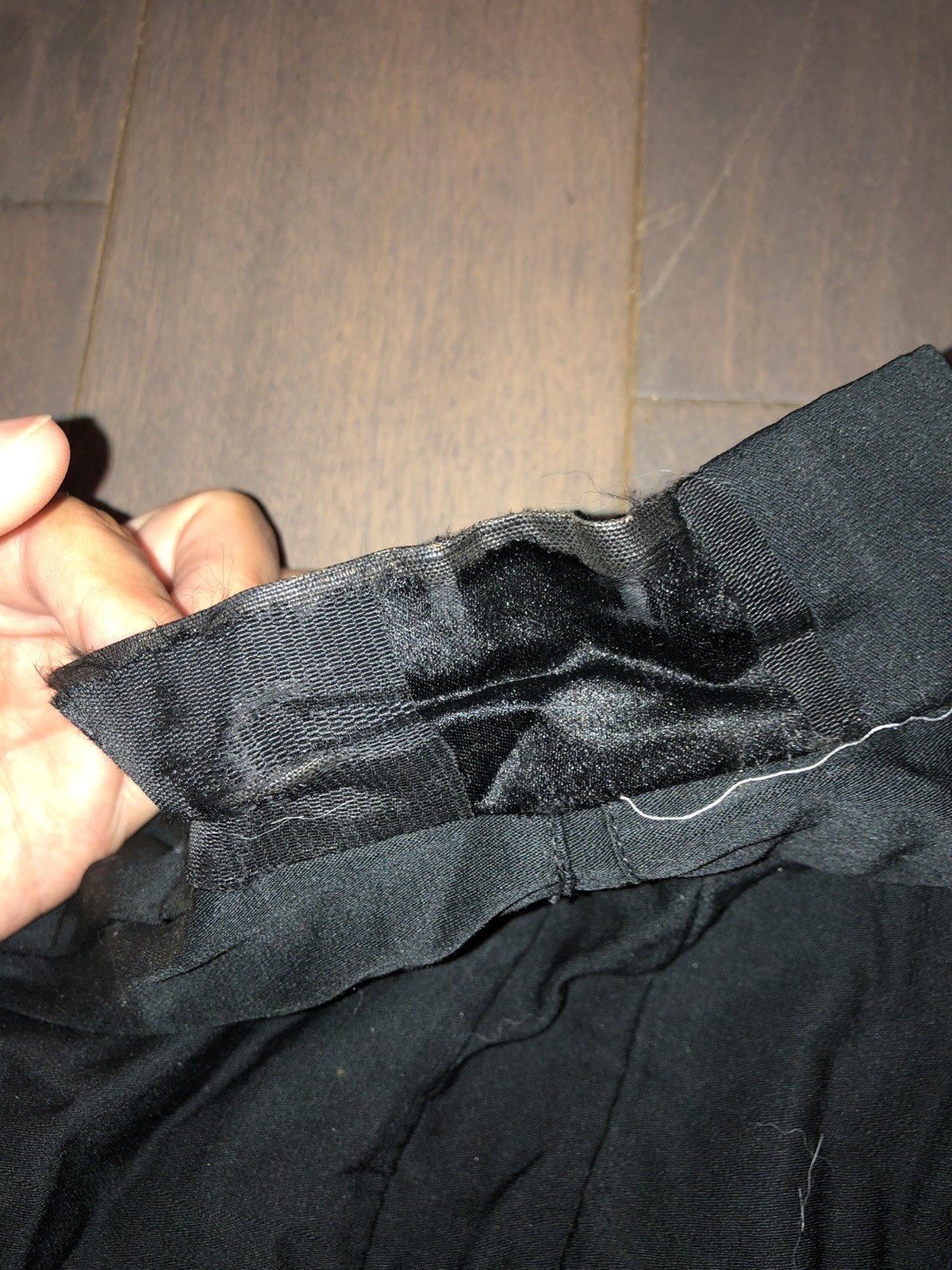 Antique Victorian Black Silk Bodice with Button Front And boning AS IS See Photo