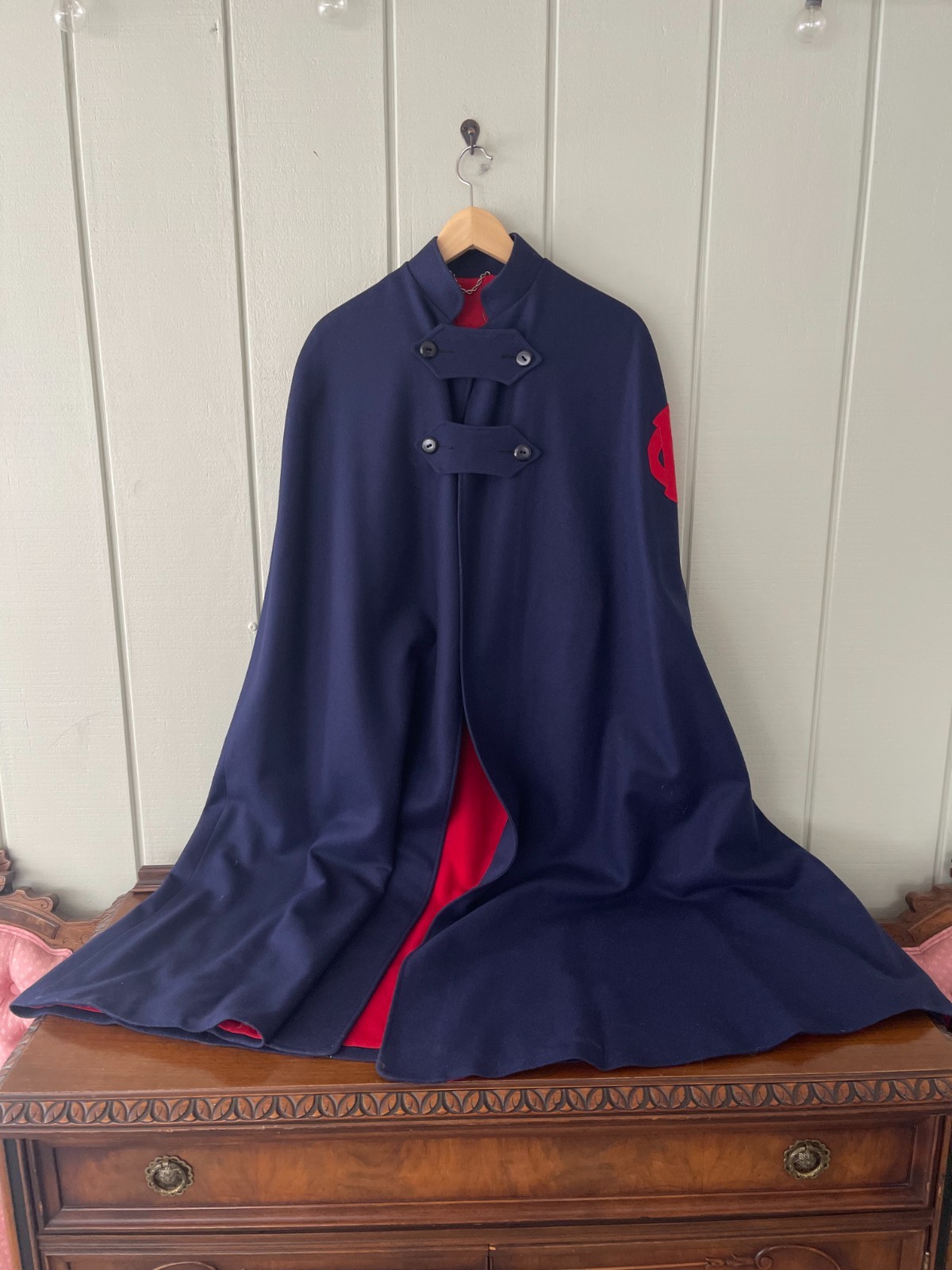 Vintage 1940&rsquo;s Blue Wool Nurse&rsquo;s Cape by Standard Apparel Company, Cleveland