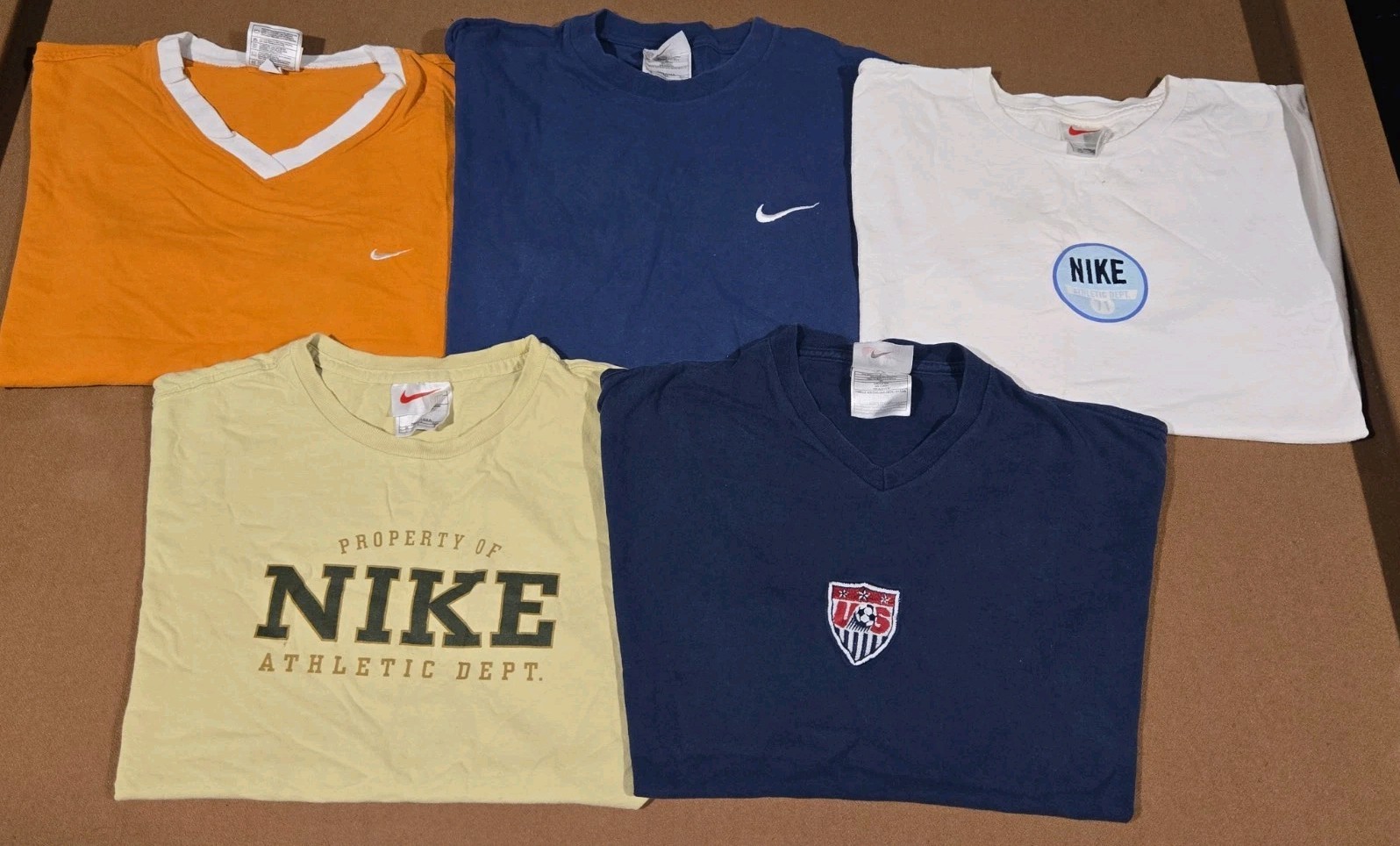 Lot Of 5 VTG 90s Nike Womans T-Shirts USA Soccer Swoosh All Shirts Made In USA