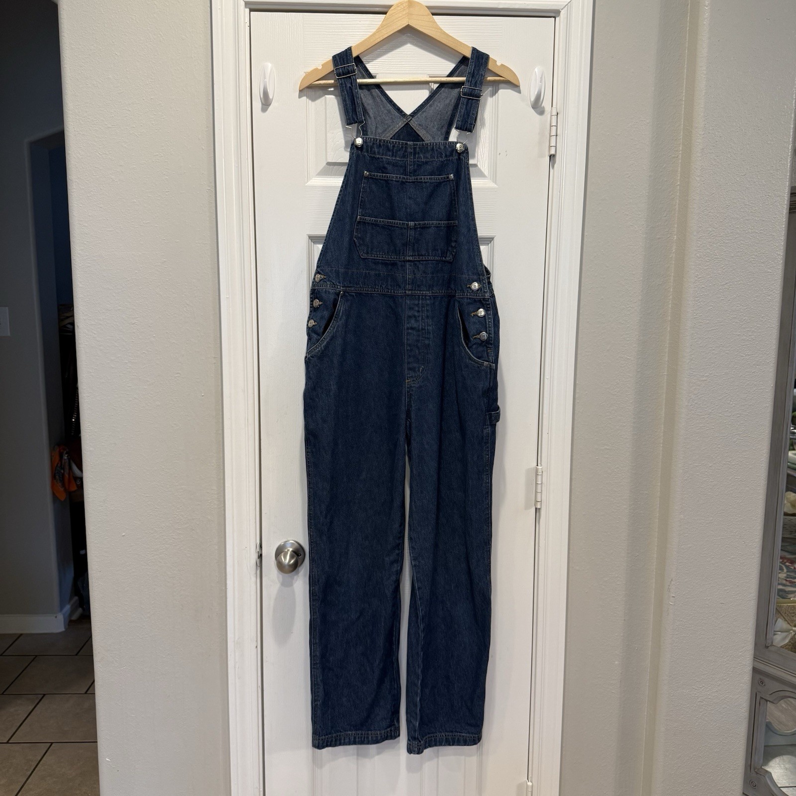 Vintage 1990&rsquo;s Cherokee Bib Overalls Blue Denim – Women&rsquo;s Large – EUC