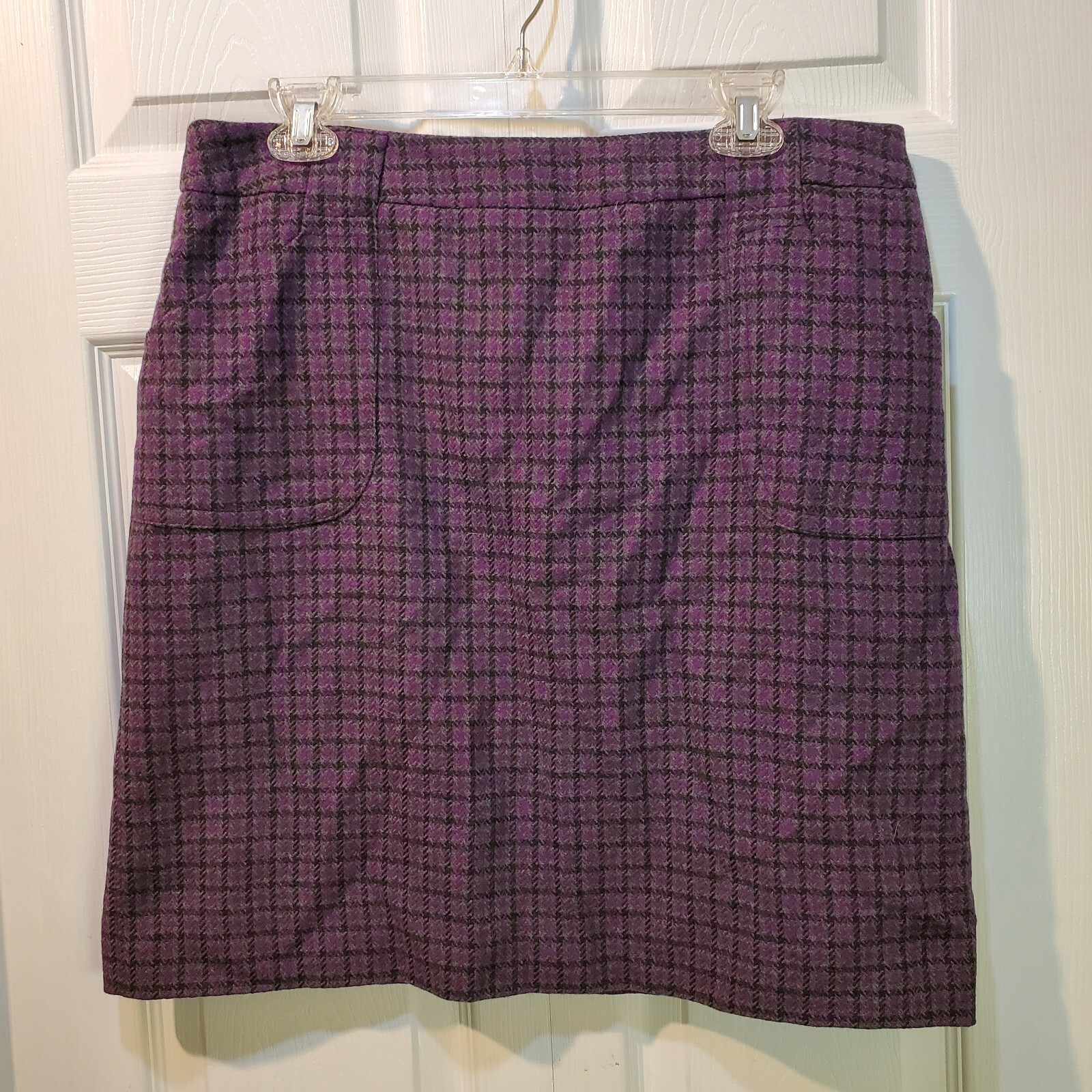 Vintage Harold&rsquo;s Purple Wool Tweed Skirt Size 14