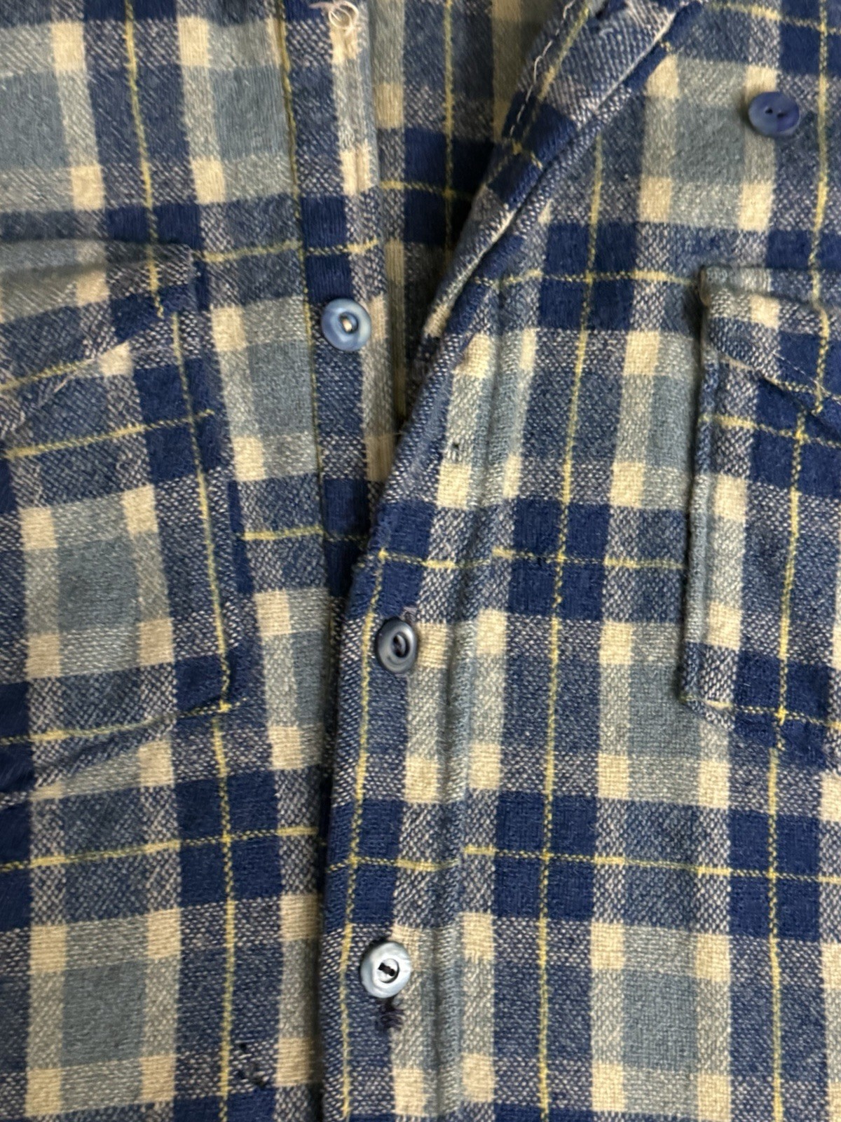 Vintage 30s 1930s 40s Pendleton Flannel Wool Distressed Thrashed Extra Small XS