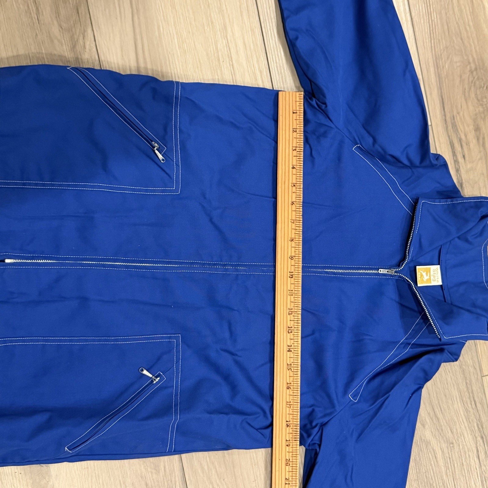 White Stag Jacket Womens Blue 70&rsquo;s Full Zip Mechanic Work Wear Made In USA