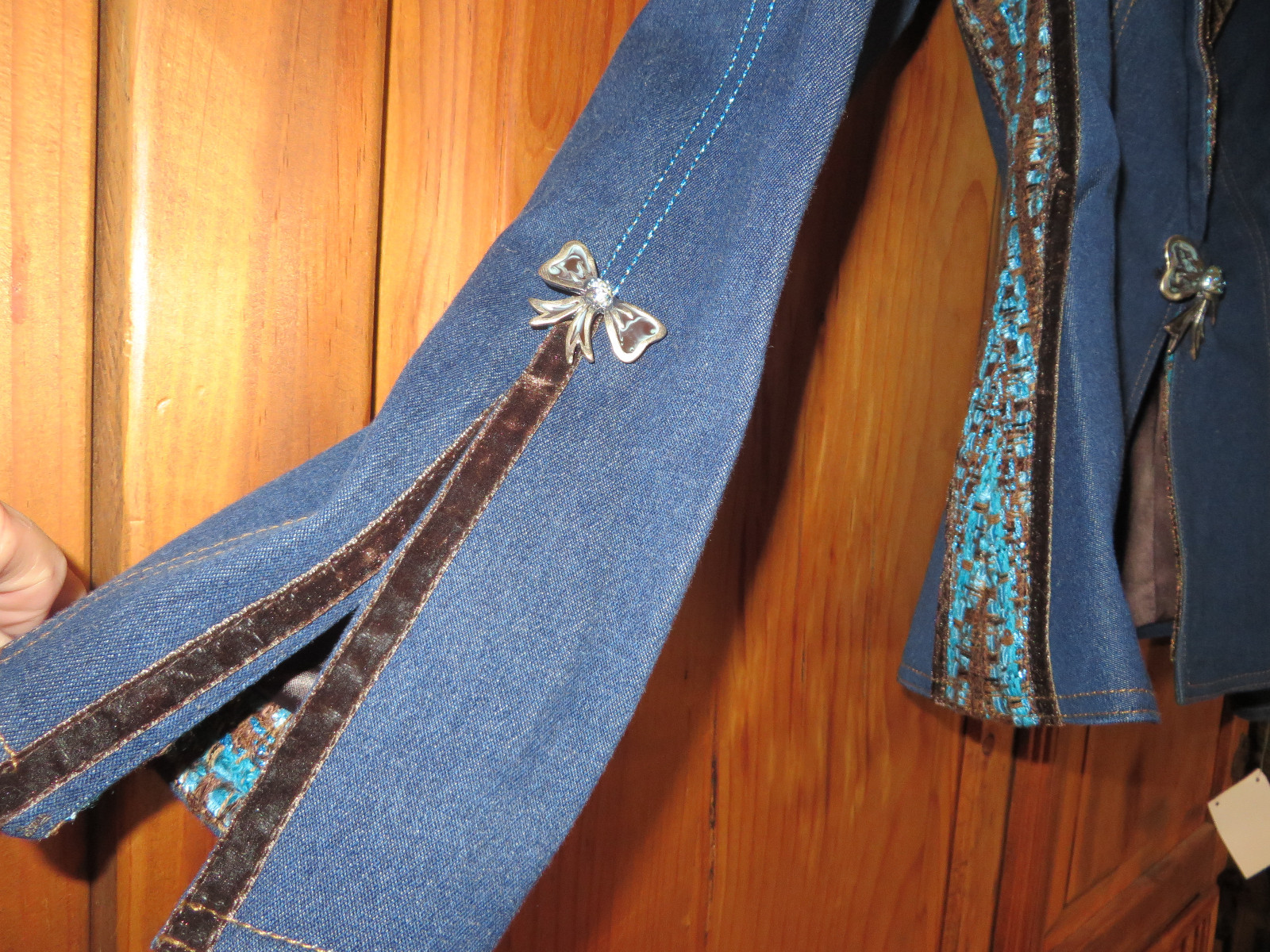 NWT Deker&rsquo;s Paris Couture Jean Jacket Gorgeous!!! size 40 EU