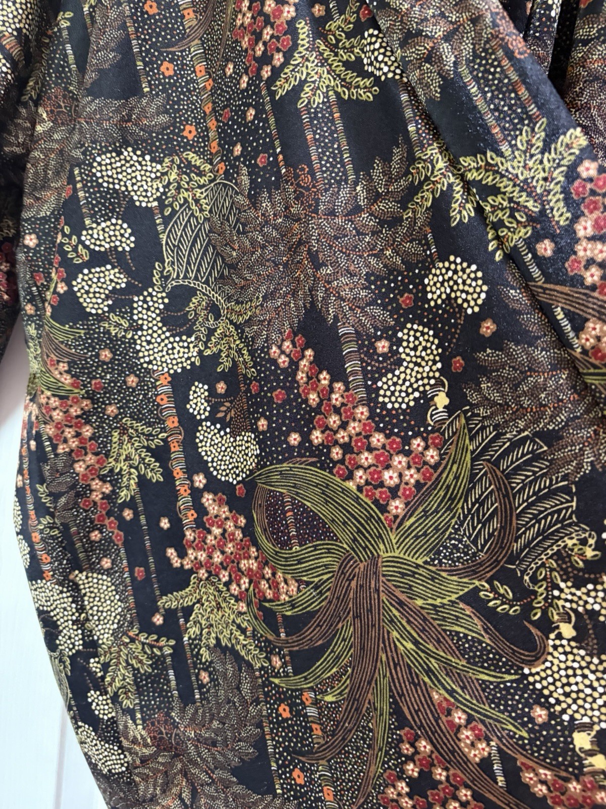 Vintage 70s 80s DeWeese Design Swim & Sun Floral Rare Coverup OS