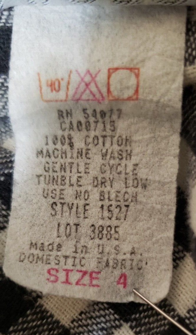 Vintage Carol Anderson Cottage Core Flannel Dress. Size 4
