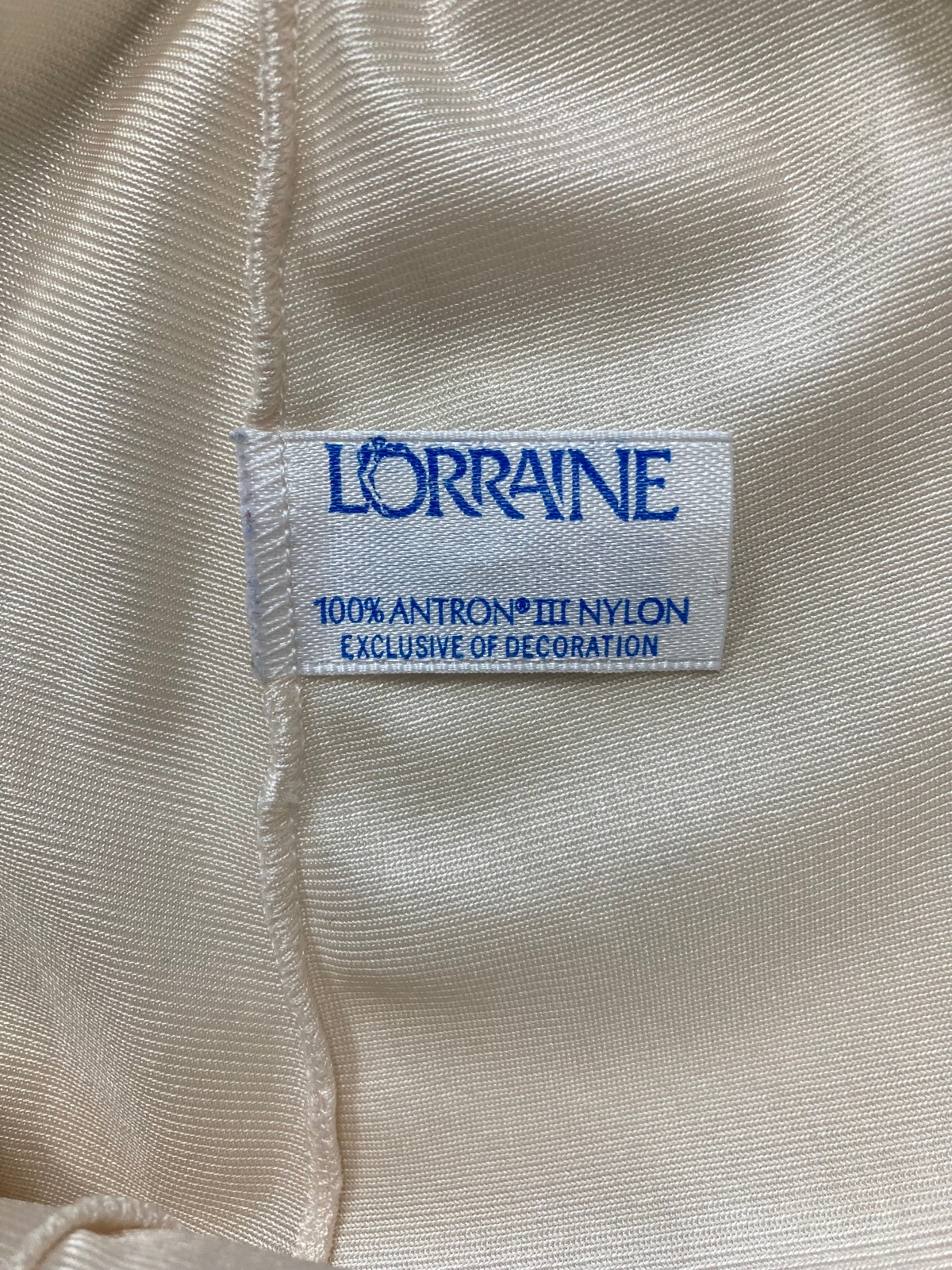 LORRAINE IVORY ANTRON NYLON MEDIUM TALL HALF SLIP, 27&Prime; LONG