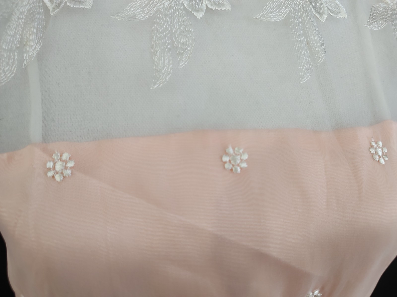 Vintage 80&rsquo;s does 50&rsquo;s Dress Peach Satin & White Lace Party Prom Formal Midi S