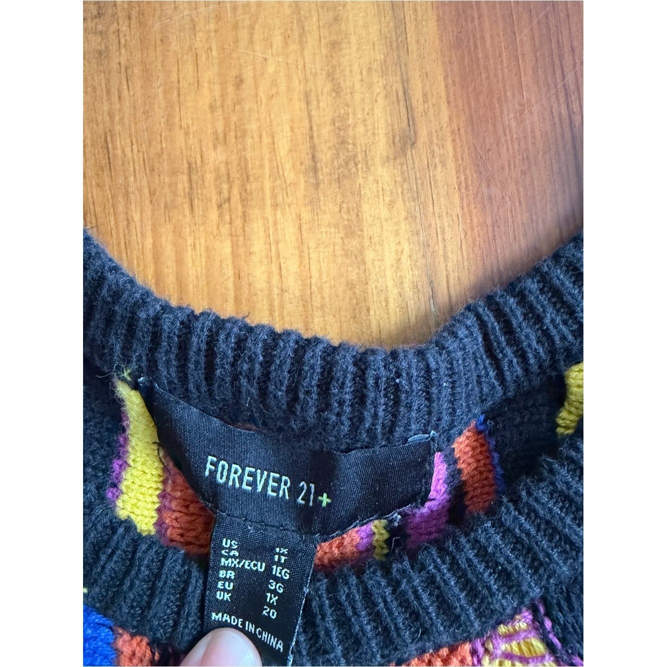 Forever 21 Coogi Inspired 90&rsquo;s Retro Sweater Multicolored Size 1X