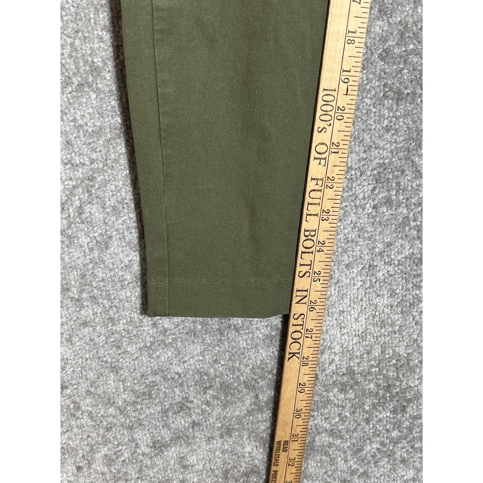 Old Navy High Rise Pixie Ankle Pants Womens Size 2 Green Stretch Pockets