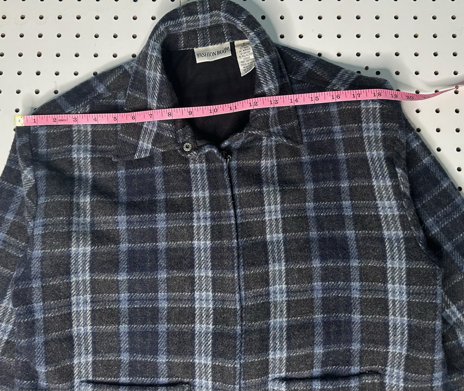 Vintage Wool & Cotton Jacket Size Medium Fashion Bug