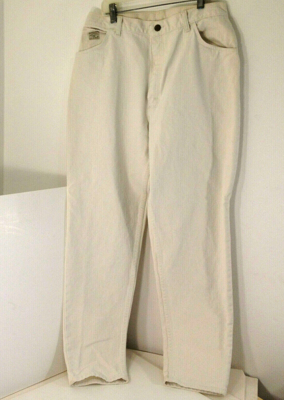 Vintage 90s Wrangler for Women White Denim Jeans USA Made Size 31/29.5