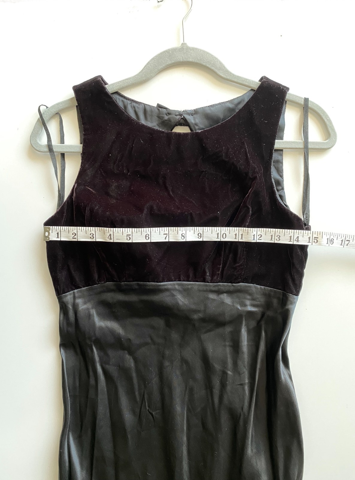 Vintage 1990s Rampage Classy Black Maxi Dress Velvet / Satin Size 7