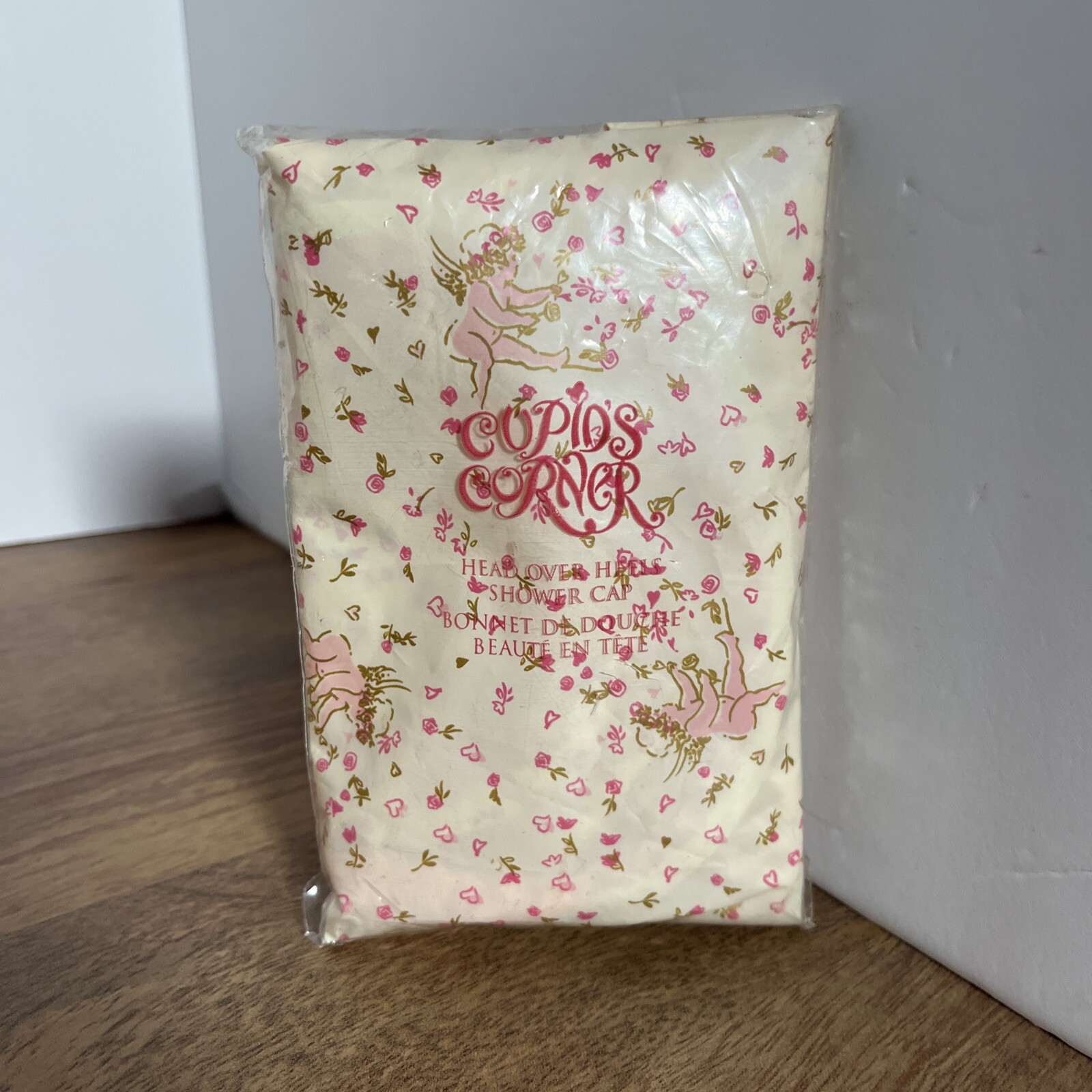 Vintage Cupids Corner Head Over Heels Shower Cap